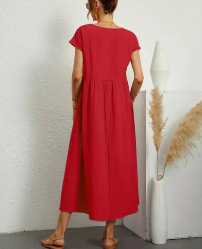 Ruby | elegantes grundlegendes kleid aus baumwolle