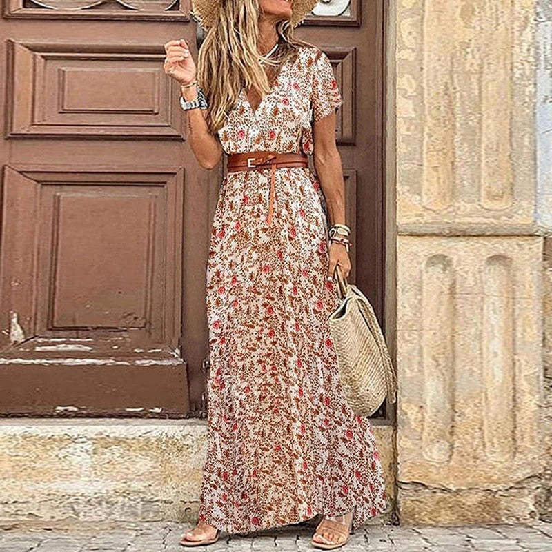 Langes boho-kleid