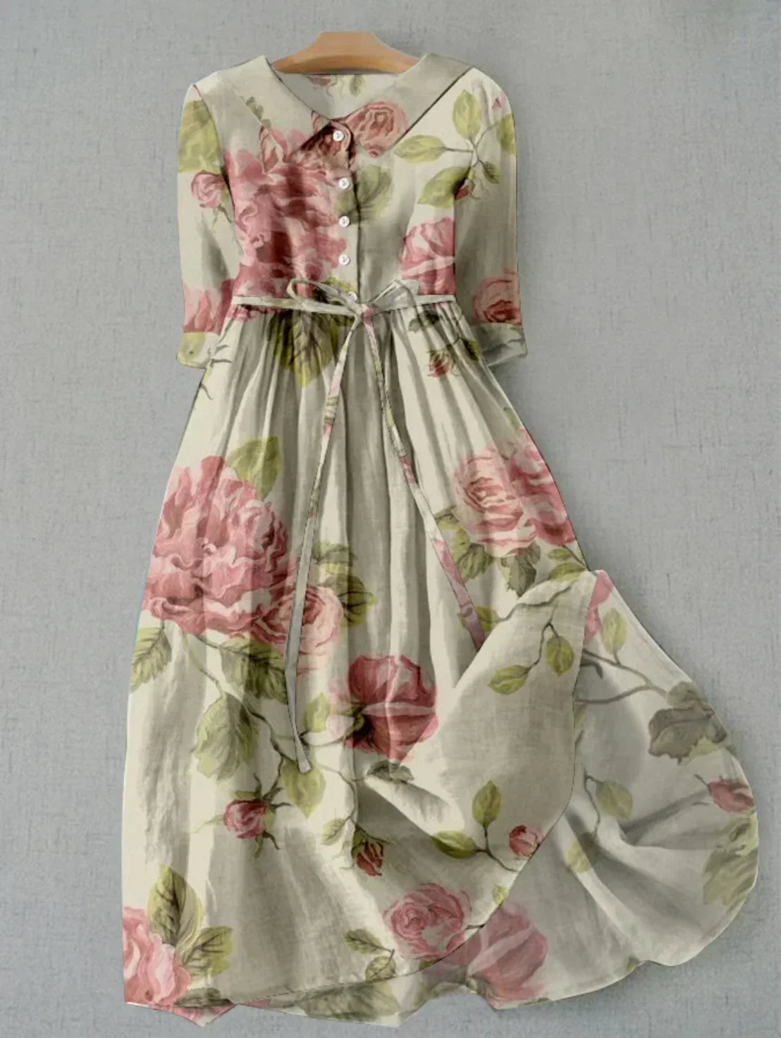 Charlotte - blumenprint midikleid in pastell